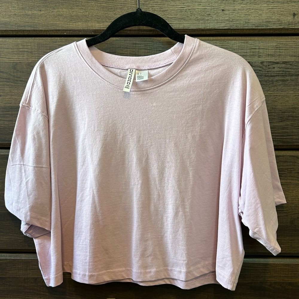 Lavender Cotton Crop Top Tee